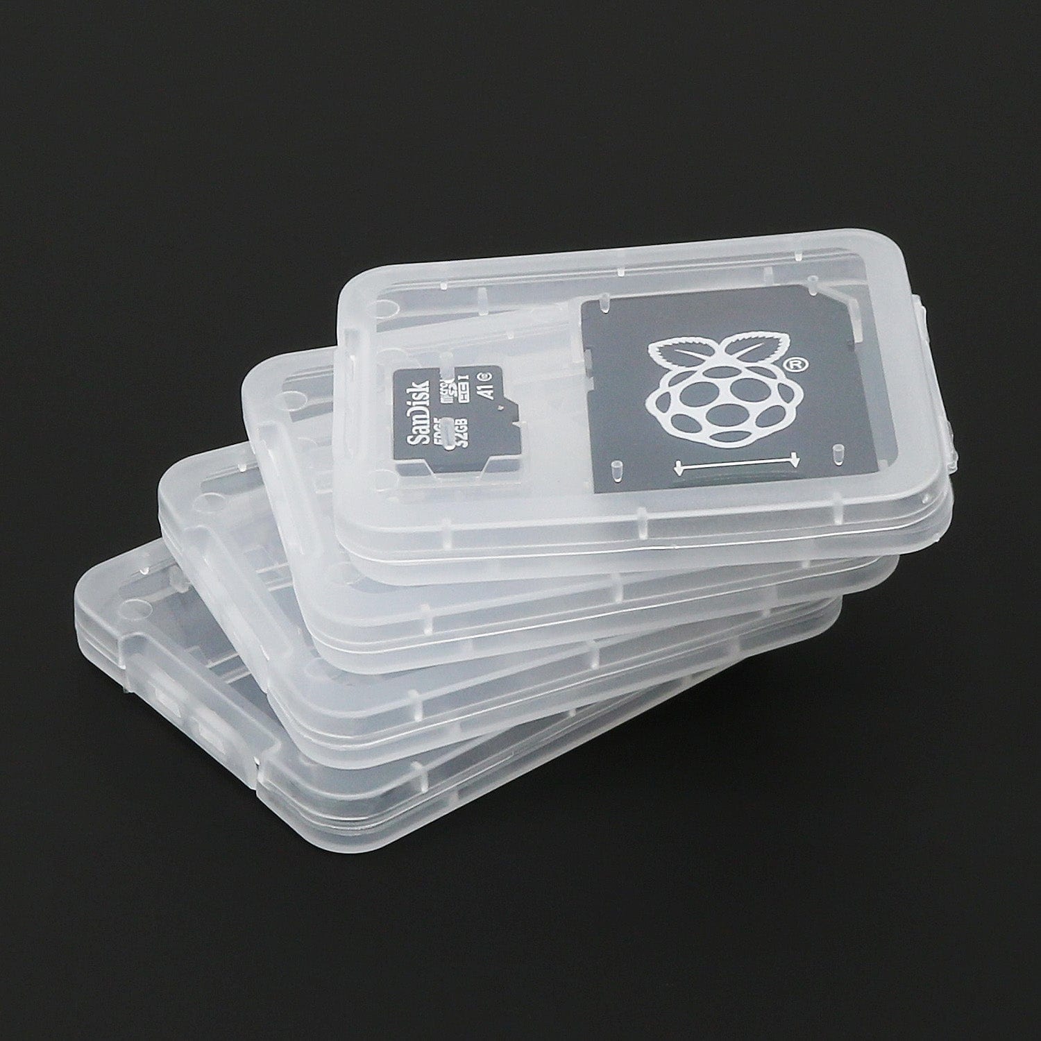 Jewel Cases for MicroSD Cards + SD Adapters (4-pack) - The Pi Hut