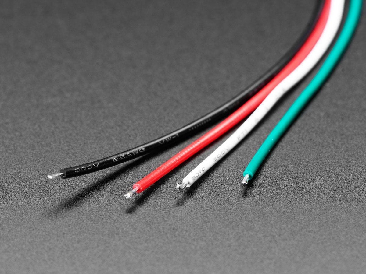JST PH 4-Pin Socket to Color Coded Cable - 200mm - The Pi Hut