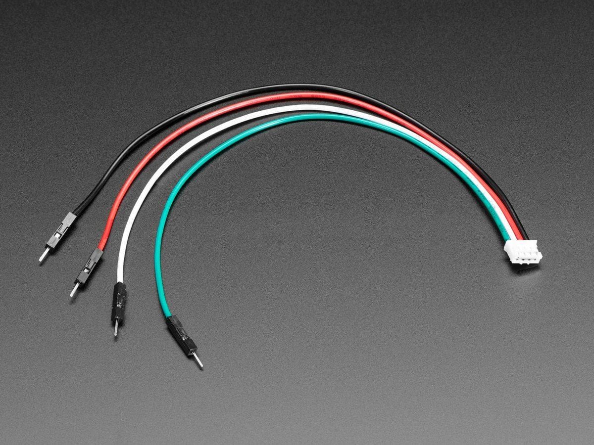 JST PH 4-Pin to Male Header Cable - I2C STEMMA Cable - 200mm - The Pi Hut