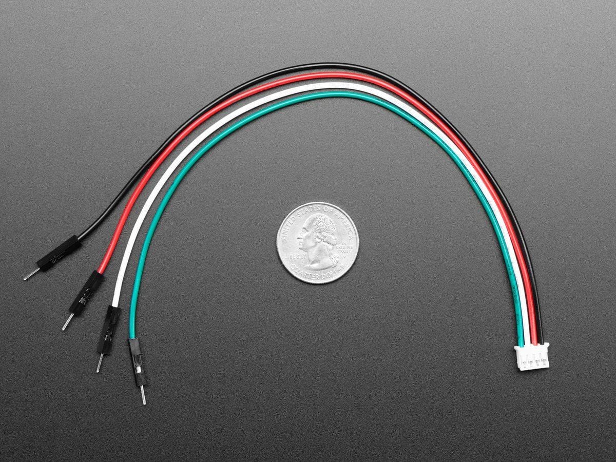 JST PH 4-Pin to Male Header Cable - I2C STEMMA Cable - 200mm - The Pi Hut