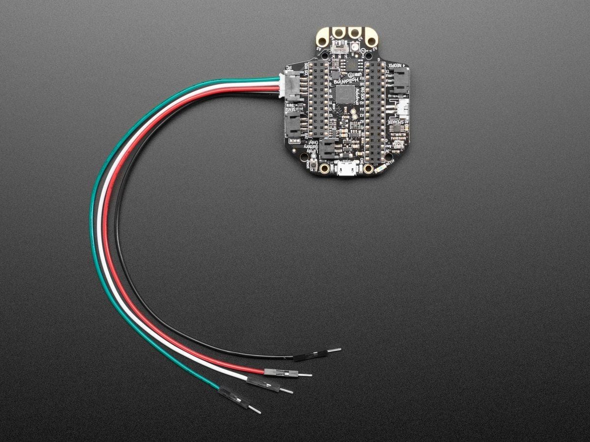 JST PH 4-Pin to Male Header Cable - I2C STEMMA Cable - 200mm - The Pi Hut