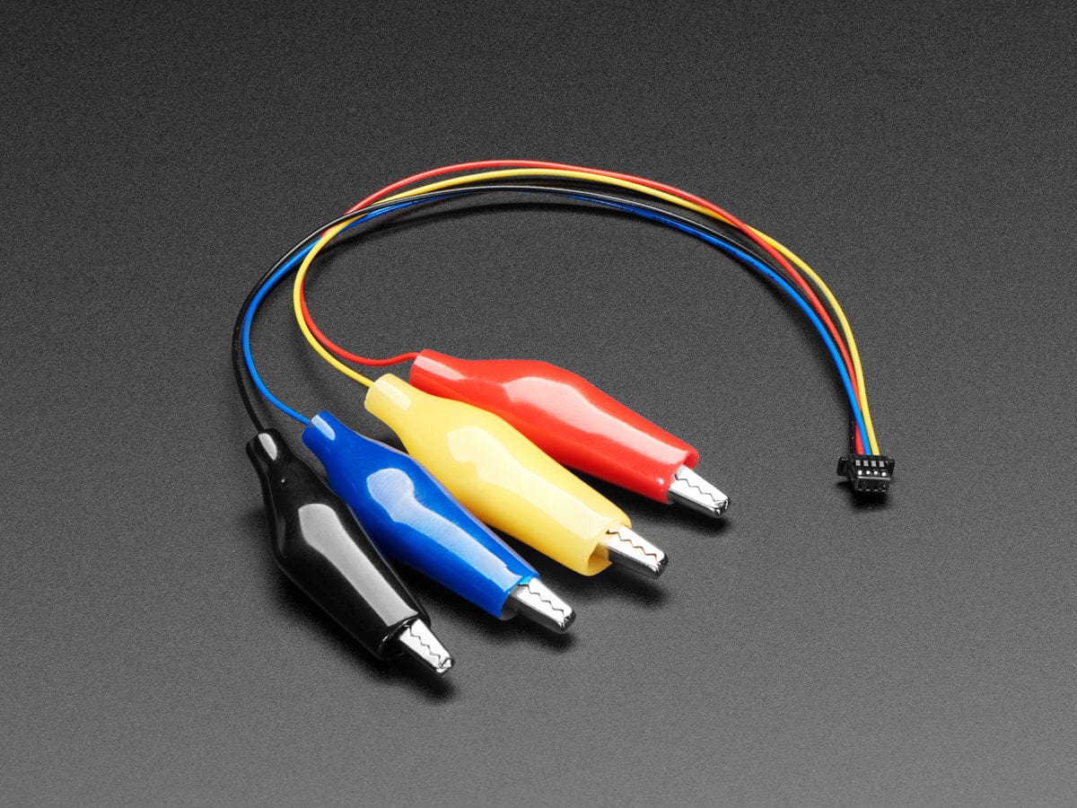 JST SH 4-pin Cable with Alligator Clips - STEMMA QT / Qwiic - The Pi Hut