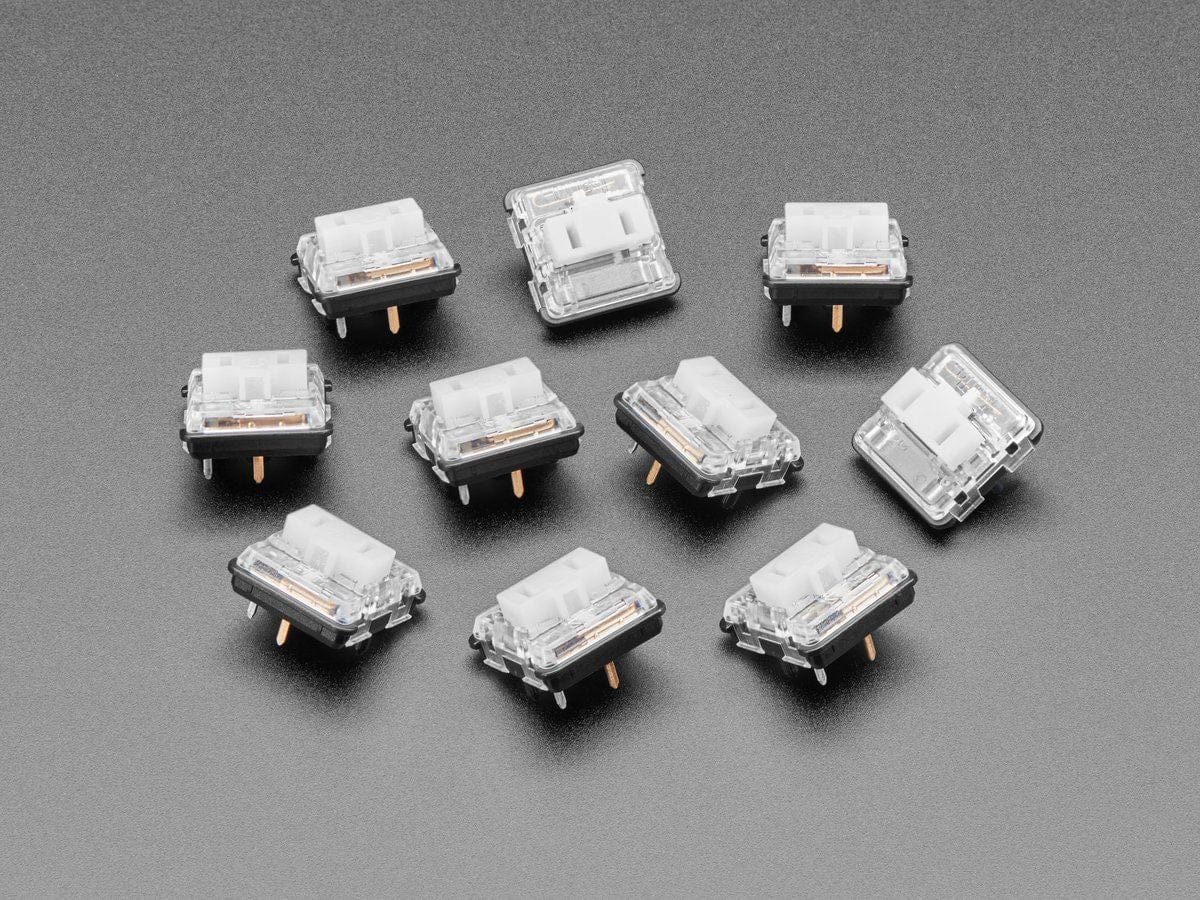 Kailh CHOC Low Profile White Clicky Key Switches - 10 Pack - The Pi Hut