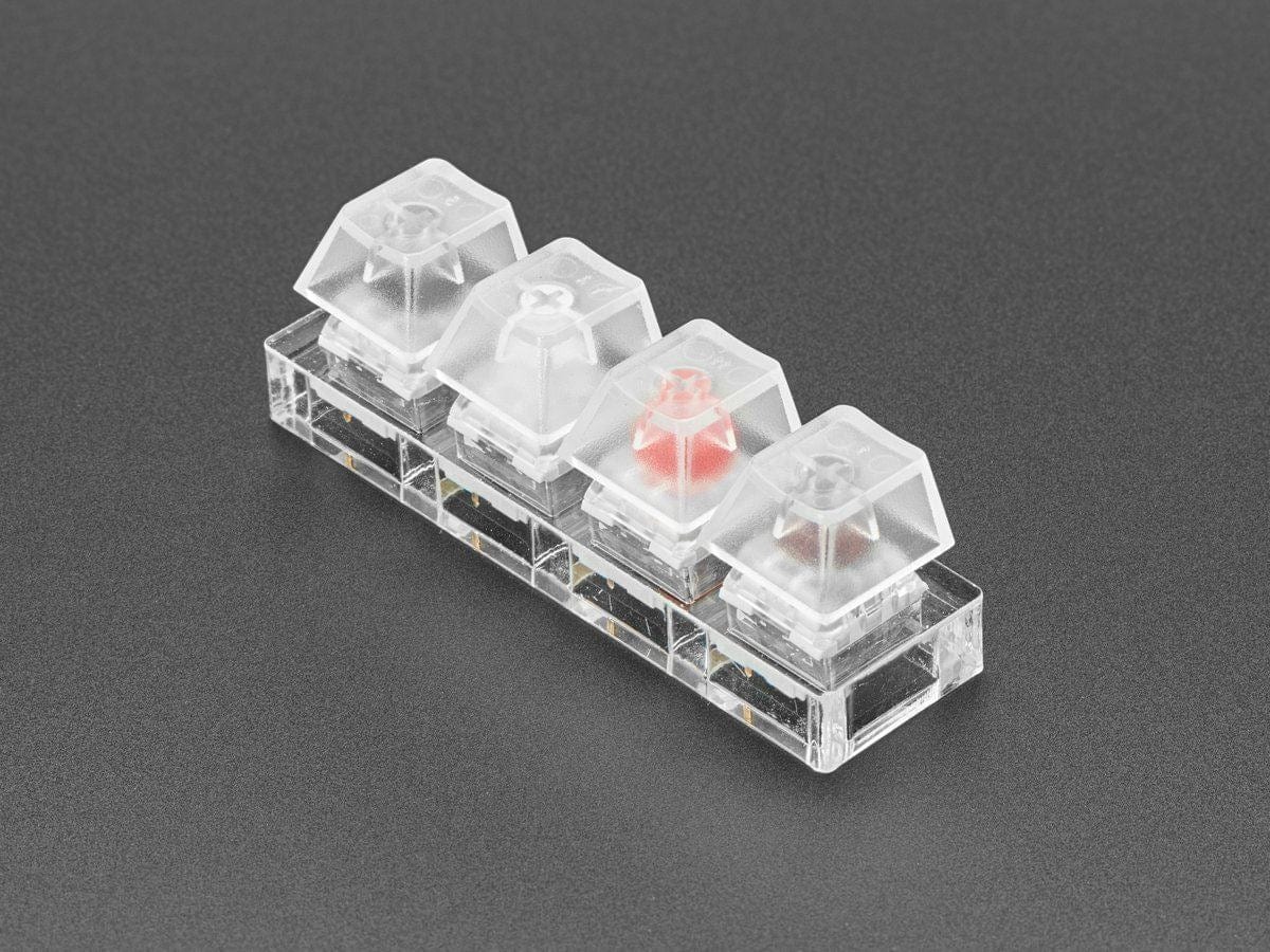 Kailh Mechanical Four Key Tester: White Black Red Brown Switches - The Pi Hut