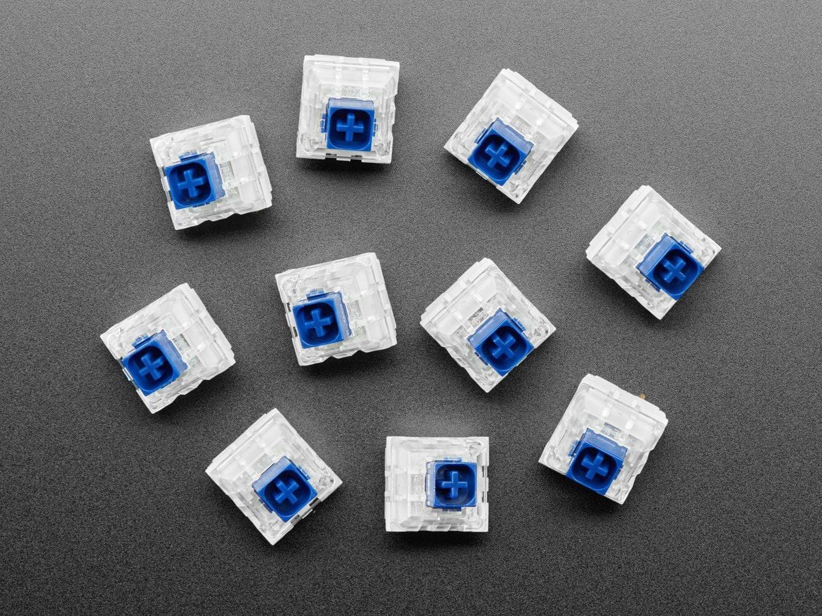 Kailh Mechanical Key Switches - Clicky Navy Blue - 10 pack (Cherry MX Compatible) - The Pi Hut