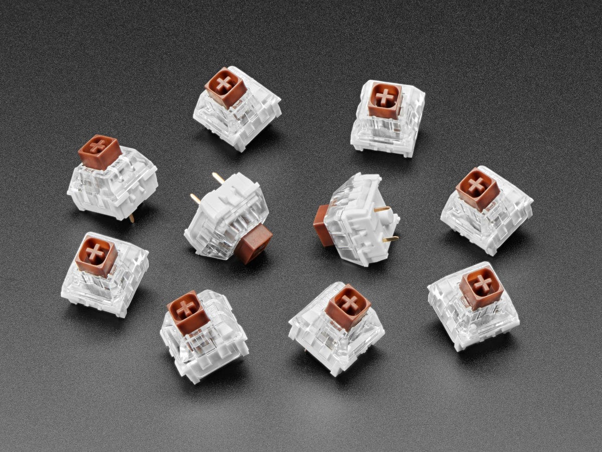 Kailh Mechanical Key Switches - Tactile Brown - 10 pack - The Pi Hut