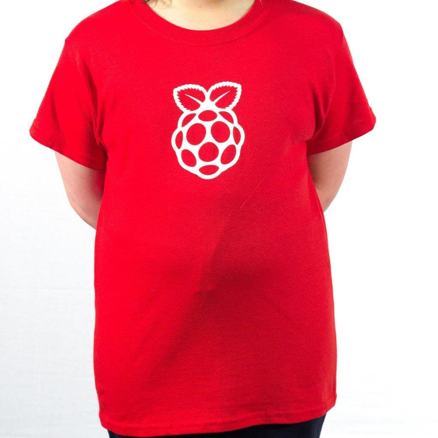 Kids Red Raspberry Pi Logo T-shirt [Discontinued] - The Pi Hut