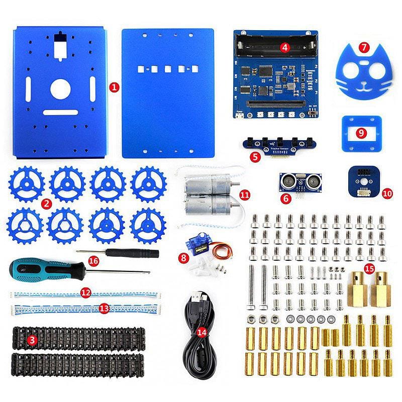 KitiBot Tracked Robot Kit for BBC micro:bit - The Pi Hut