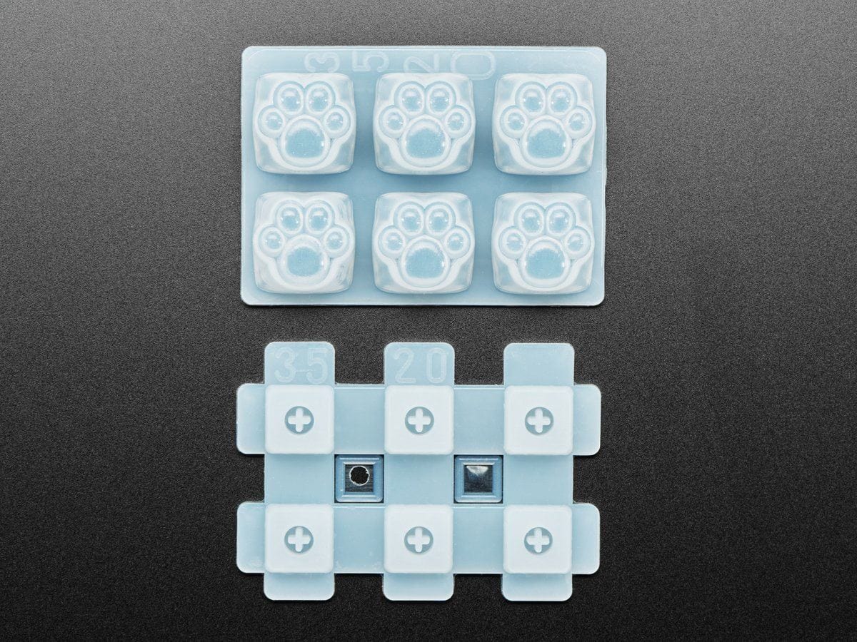 Kitty Paw Silicone Keycap Molds - MX Compatible Switches - The Pi Hut