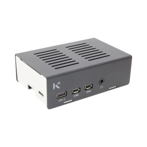 KKSB Raspberry Pi 4 Case - Black/Silver [Discontinued] | The Pi Hut