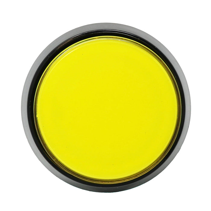 Large Arcade Button Large Arcade Button with LED - 60mm Yellow - The Pi Hut