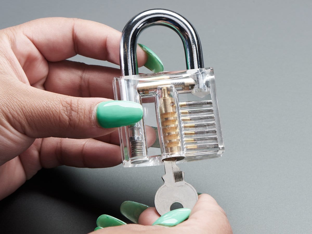 Large Clear Practice Padlock - The Pi Hut