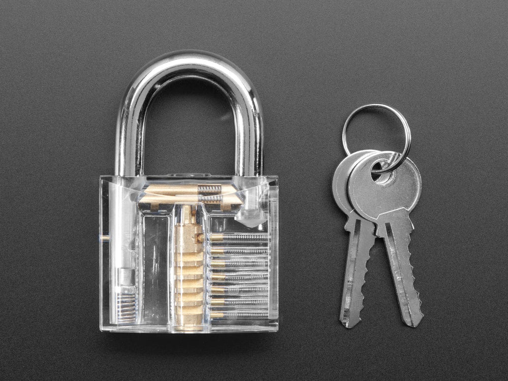 Large Clear Practice Padlock - The Pi Hut