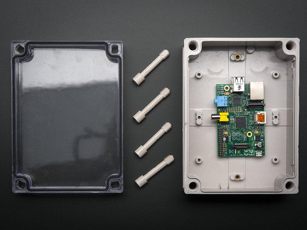 Large Plastic Project Enclosure - Weatherproof with Clear Top | The Pi Hut