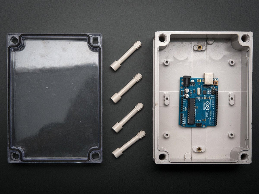 Large Raspberry Pi Project Box Large Plastic Project Enclosure - Weatherproof with Clear Top - The Pi Hut