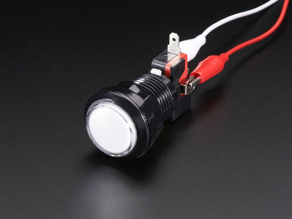 LED Illuminated Pushbutton - 30mm Round - The Pi Hut