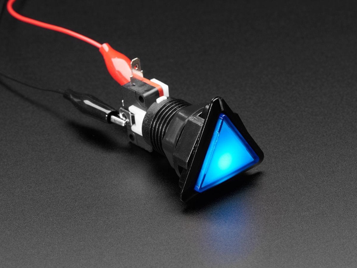 LED Illuminated Triangle Pushbutton A.K.A 1960s Sci-Fi Buttons - The Pi Hut