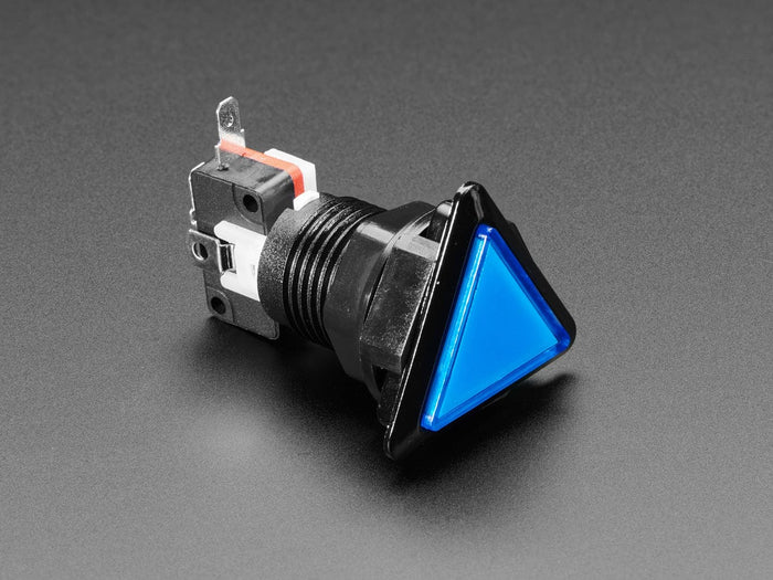 LED Illuminated Triangle Pushbutton A.K.A 1960s Sci-Fi Buttons (Blue ...