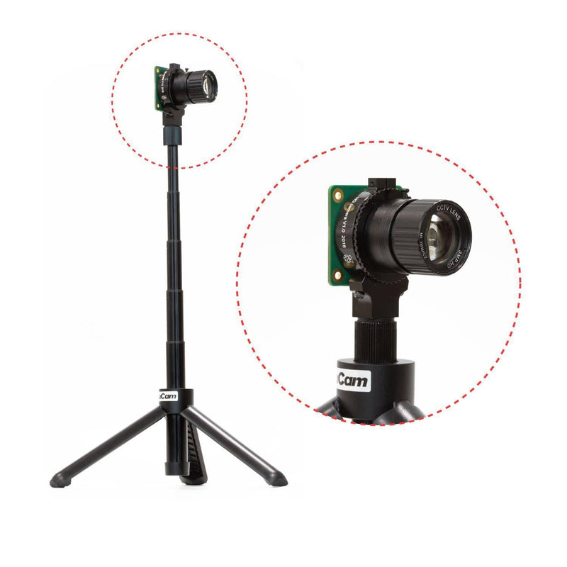 Lightweight Mini Tripod Stand with Extender for Raspberry Pi HQ Camera - The Pi Hut