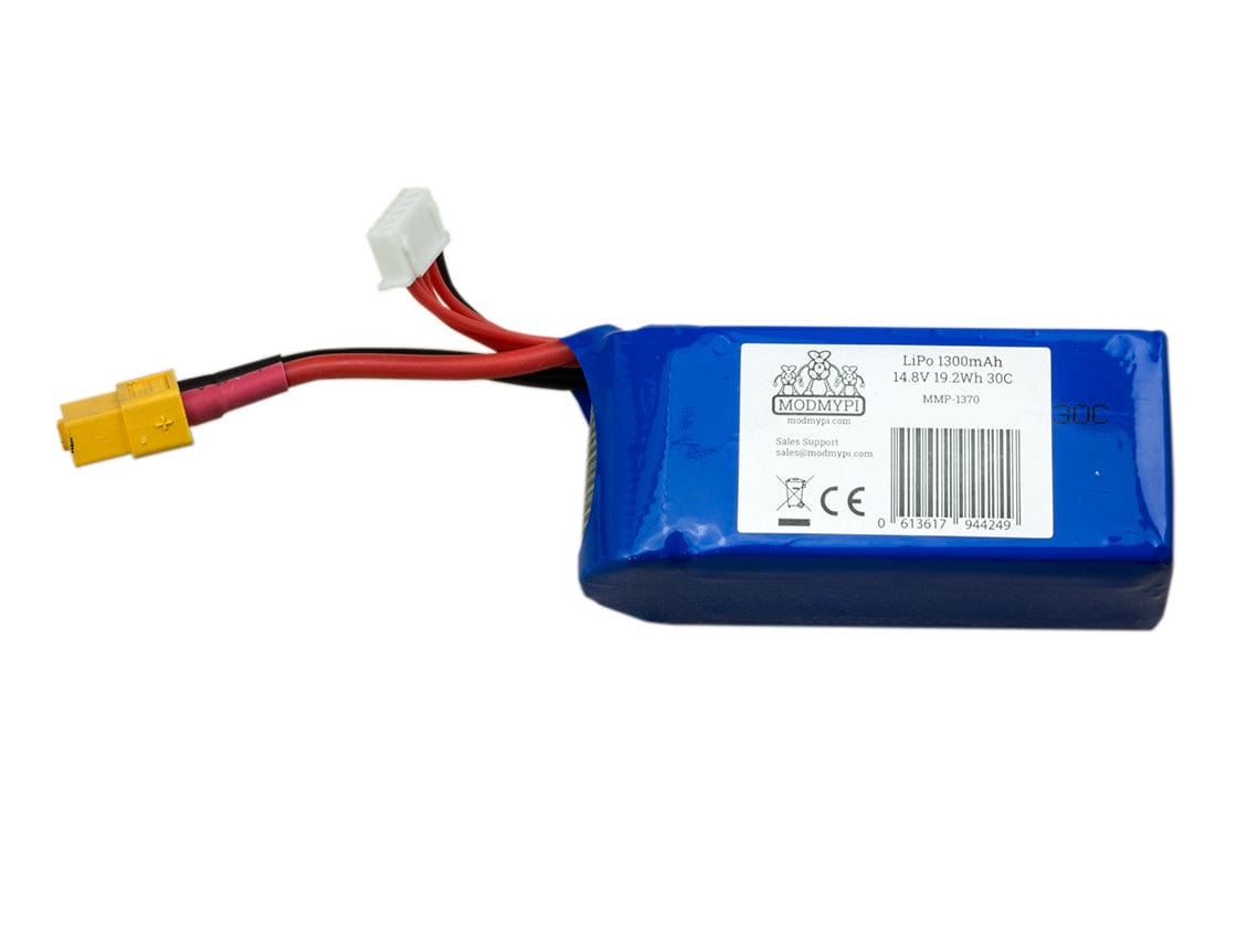 LiPo Battery 1300mAh 14.8V - The Pi Hut