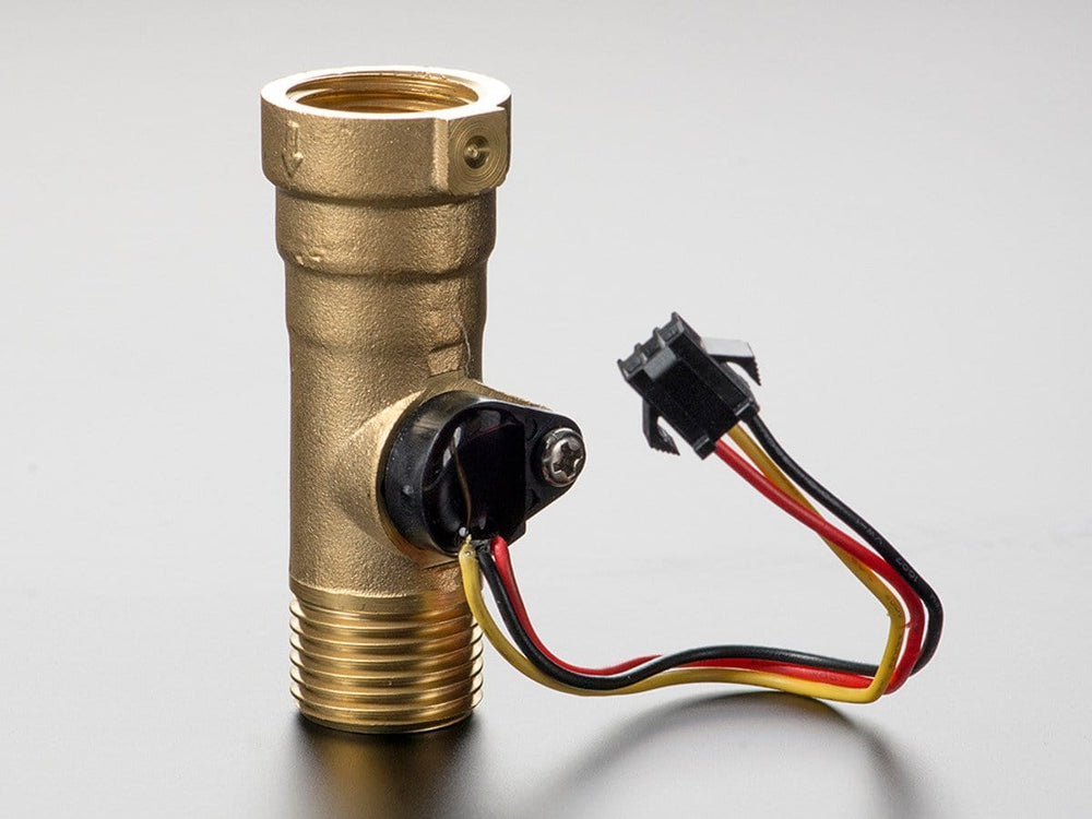 Liquid Flow Meter -  Brass 1/2" Nominal Threaded - The Pi Hut