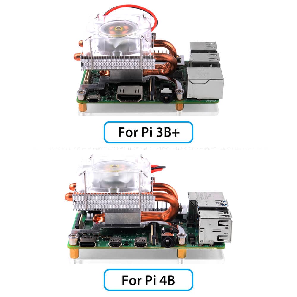 Low-Profile ICE Tower Raspberry Pi 4 Cooler - The Pi Hut