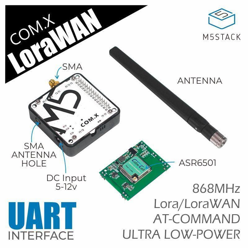 M5Stack COM.LoRaWAN Module 868MHz (ASR6501) - The Pi Hut