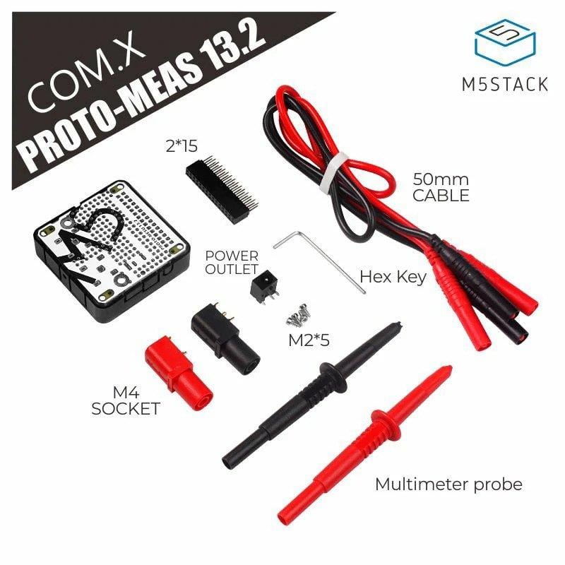 M5Stack COM.PROTO-MEAS 13.2 Multimeter Module - The Pi Hut