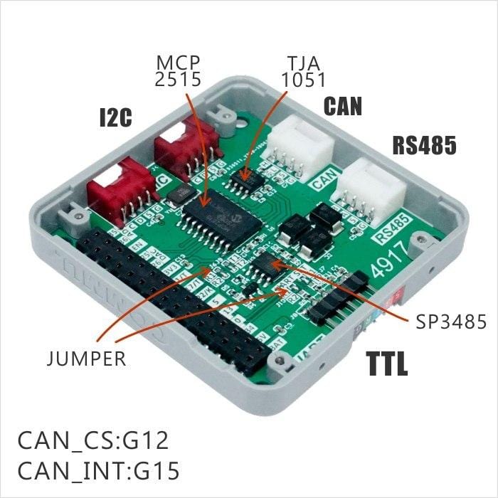 M5Stack COMMU Module Extend RS485/TTL CAN/I2C Port - The Pi Hut