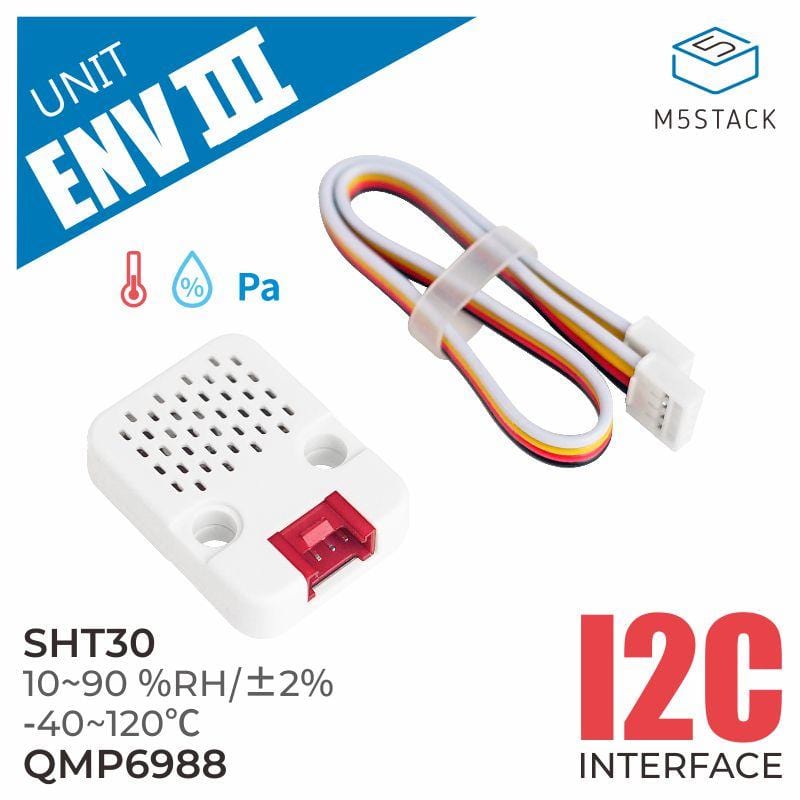 M5Stack ENV III Unit with Temperature Humidity Air Pressure Sensor (SHT30+QMP6988) - The Pi Hut