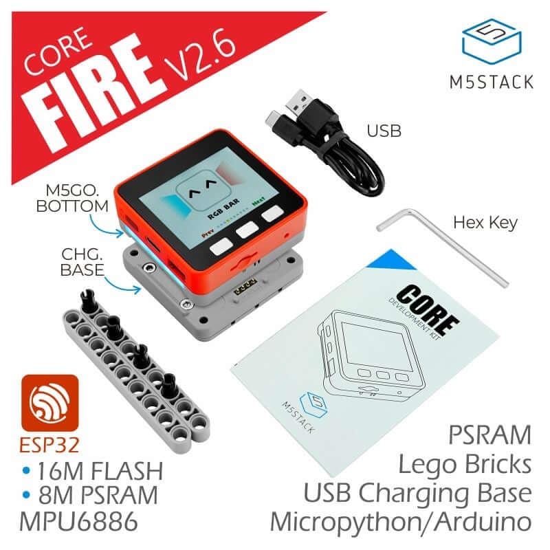 M5Stack FIRE IoT Development Kit (PSRAM) V2.6 - The Pi Hut