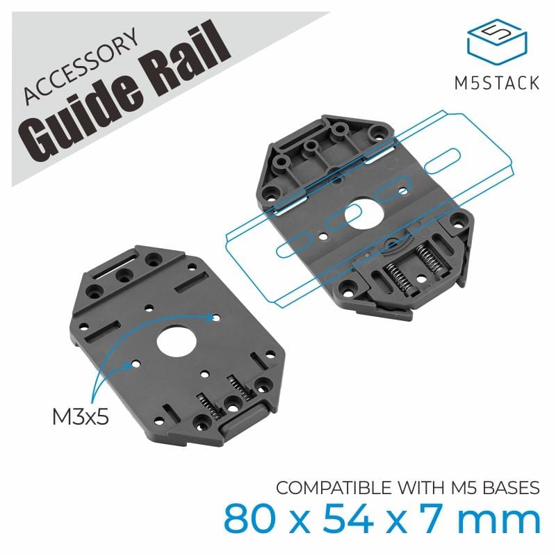 M5Stack Guide rail for M5 Base - The Pi Hut