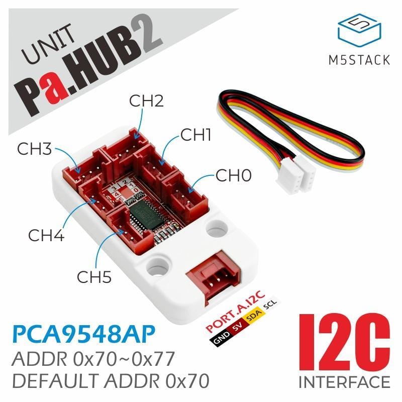 M5Stack I2C Hub 1 to 6 Expansion Unit (PCA9548APW) - The Pi Hut