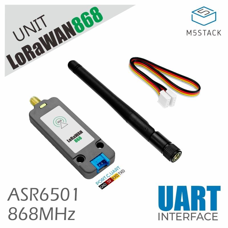 M5Stack LoRaWAN UNIT 868MHz (ASR6501) with Antenna - The Pi Hut