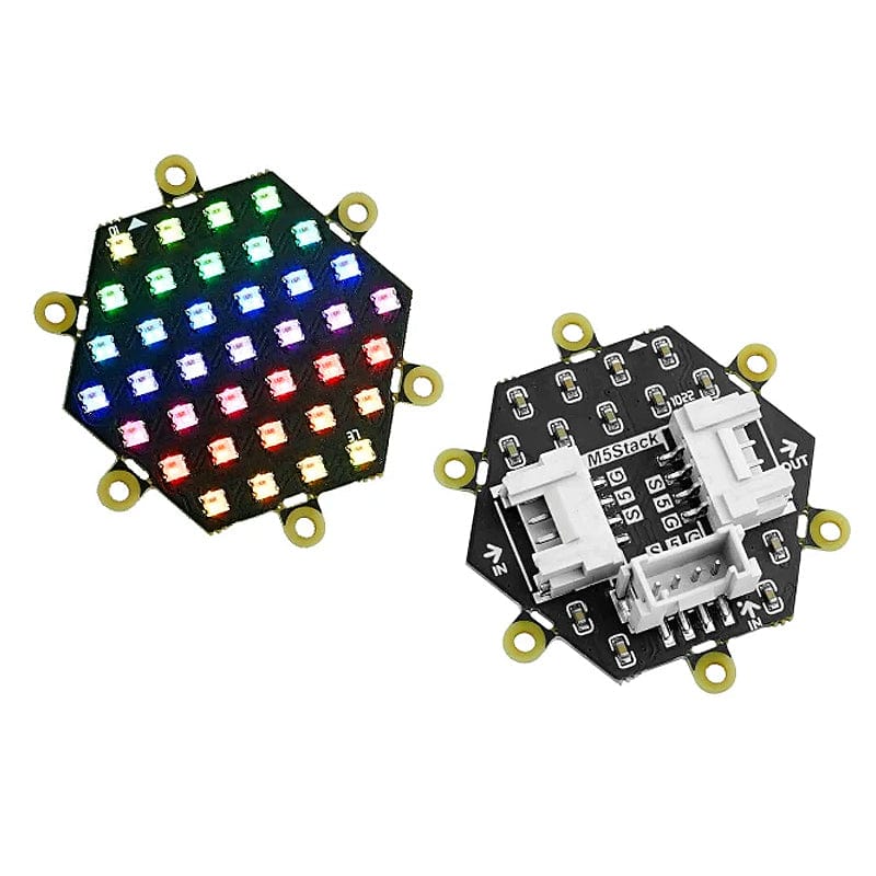 M5Stack Neo HEX 37 RGB LED Board (WS2812) - The Pi Hut