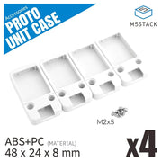M5Stack Plastic Case for Proto Unit (4 pieces) - The Pi Hut