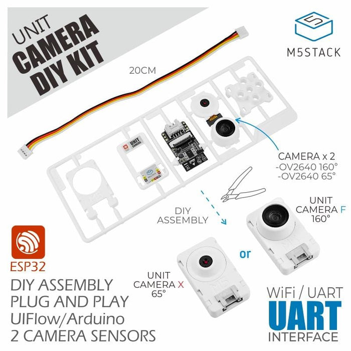 M5Stack Unit Cam WiFi Camera DIY Kit (OV2640) The Pi Hut