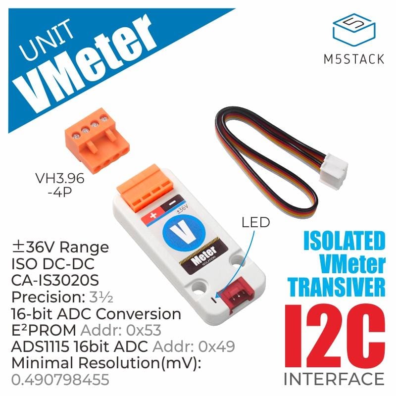 M5Stack Voltmeter Unit (ADS1115) - The Pi Hut