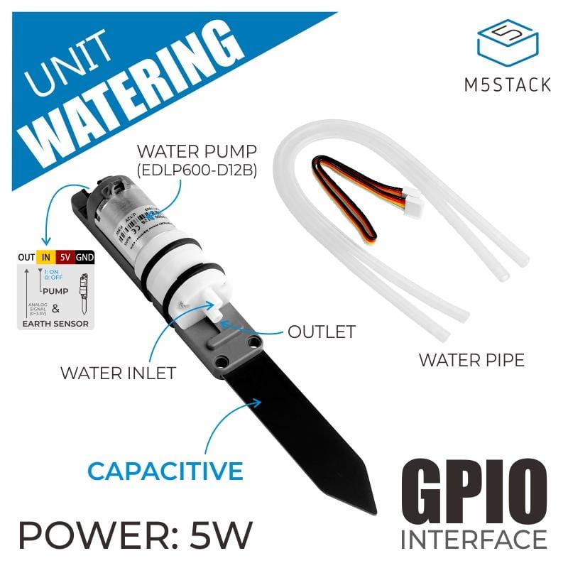 M5Stack Watering Unit with Mositure Sensor and Pump - The Pi Hut