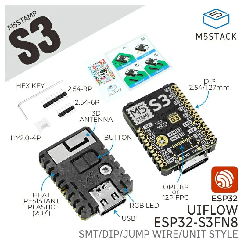 M5Stamp ESP32S3 Module - The Pi Hut