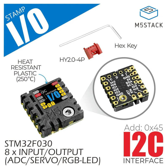 Cpu Stamping Module M5Stamp Extend I/O Module (STM32F0) - The Pi Hut