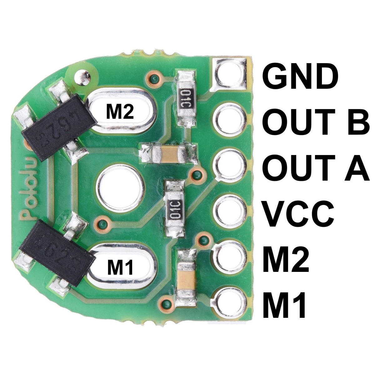 Magnetic Encoder Pair Kit for Extended Back Shaft Micro Metal Gearmotors - The Pi Hut