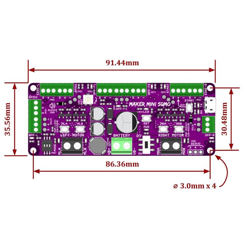 Maker Mini Sumo Controller - The Pi Hut