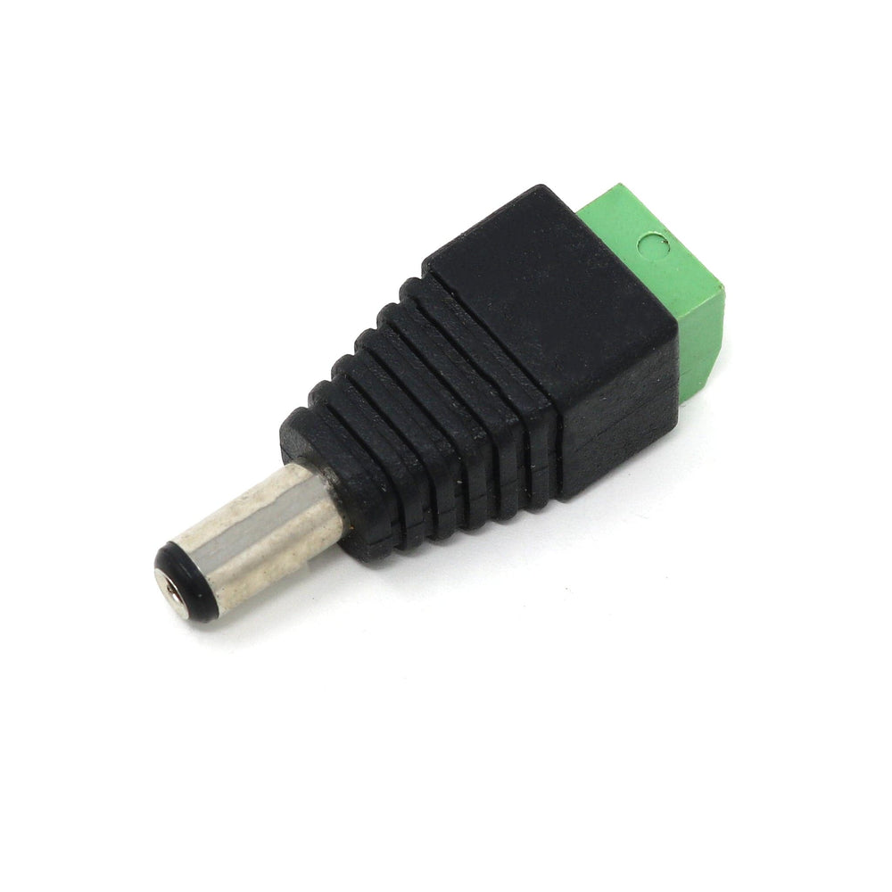 Male DC Power adapter - 2.1mm plug to screw terminal block - The Pi Hut