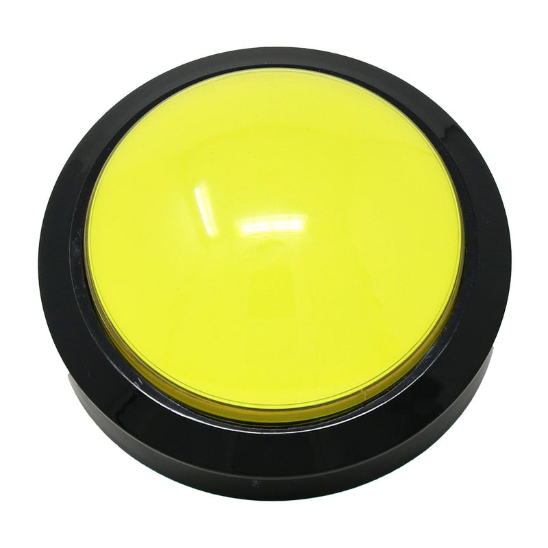 Large Arcade Button Massive Arcade Button with LED - 100mm Yellow - The Pi Hut