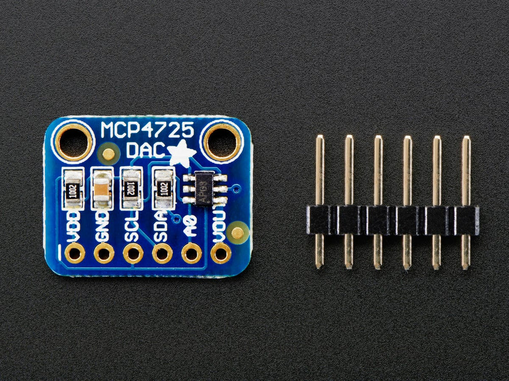 Mcp4725 Module MCP4725 Breakout Board - 12-Bit DAC w/I2C Interface - The Pi Hut