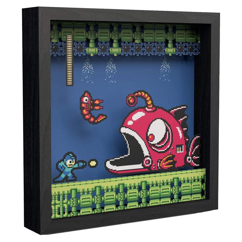 Mega Man 2 Lantern Fish Pixel Frame (9x9") - The Pi Hut