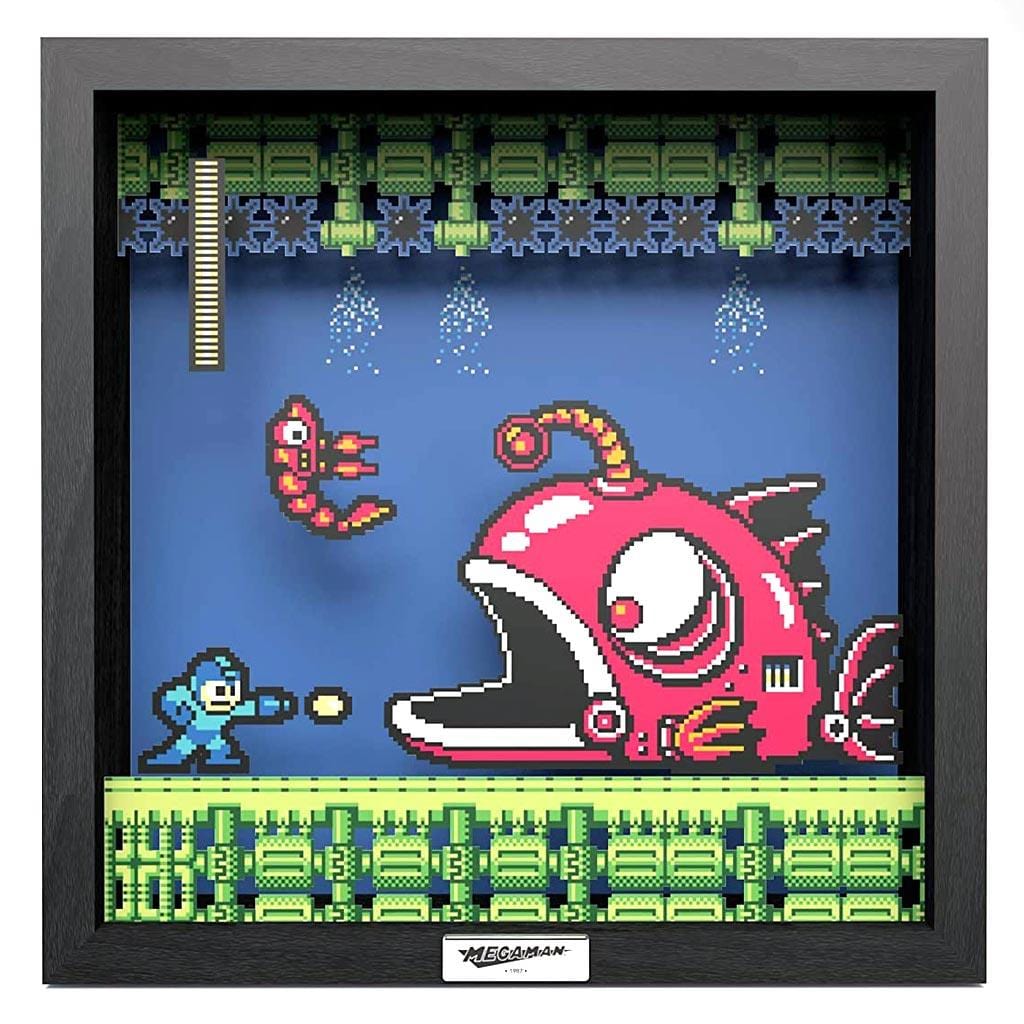 Mega Man 2 Lantern Fish Pixel Frame (9x9") - The Pi Hut