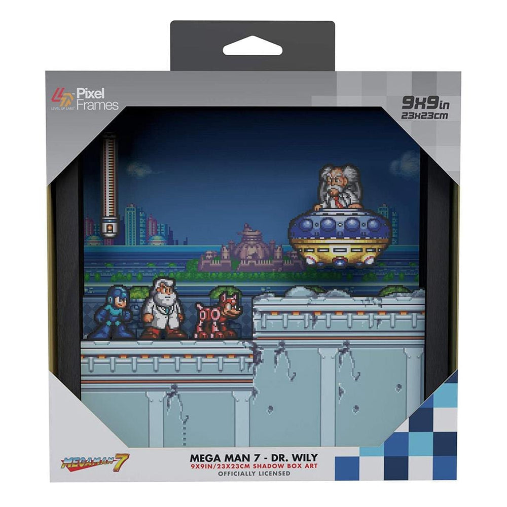 Mega Man 7: Dr Wily Pixel Frame (9x9") - The Pi Hut