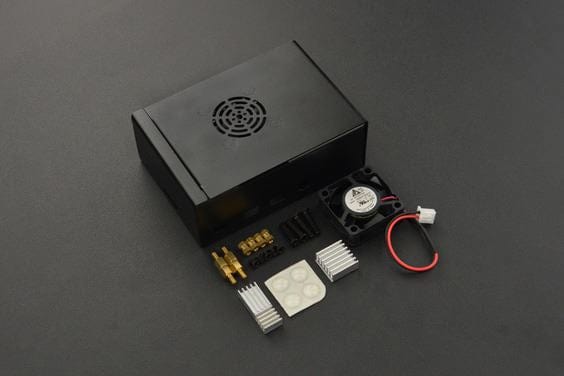 Metal Case with Heatsink & Fan for Raspberry Pi 4 Model B - The Pi Hut